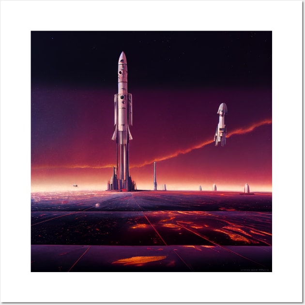 Interplanetary Spaceport Wall Art by Grassroots Green